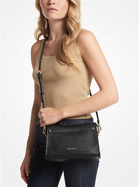 michael kors harrison large leather crossbody bag|michael kors studded crossbody bag.